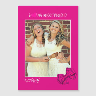 Carte Magnétique I Love My Best Friend Custom Photo - Personnalisé