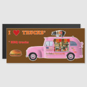 Carte Magnétique I Love Trucks (BBQ Trucks) (Devant / Derrière)