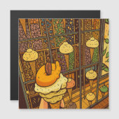 Carte Magnétique Ice Cream Parlor Cartoon (Devant / Derrière)