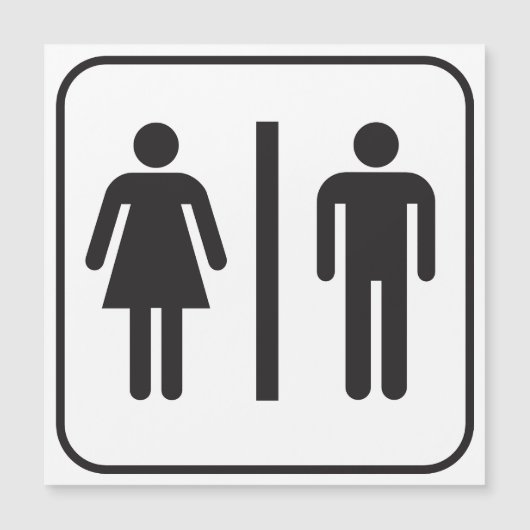 Carte Magnétique icône toilette (Devant)