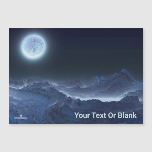 Carte Magnétique Icy Planet, Lune gelée (Devant)