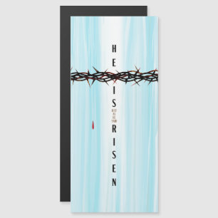 Carte Magnétique Il est ressuscité Couronne d'épines Croix Résurrec
