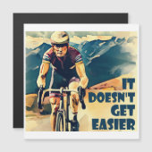 Carte Magnétique Il ne devient pas plus facile de faire du vélo (Devant / Derrière)