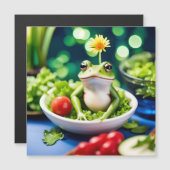 Carte Magnétique Il Y A Une Grenouille Dans Ma Salade (Devant / Derrière)