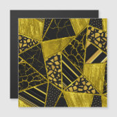 Carte Magnétique Illusion de texture du triangle noir or (Devant / Derrière)