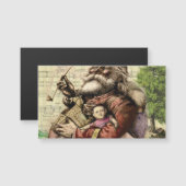 Carte Magnétique Illustration classique de l'arbre du Père Noël joy (Devant / Derrière)