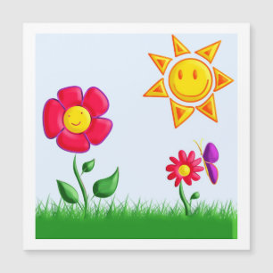 Carte Magnétique Illustration de jardin