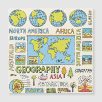 Illustration de la géographie Vintage dessinée à l