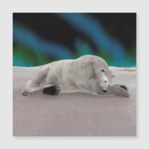 Carte Magnétique Illustration de la nature arctique de l'ours polai