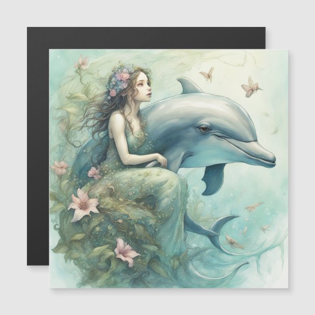 Carte Magnétique Imaginaire dauphin 2 (Devant / Derrière)