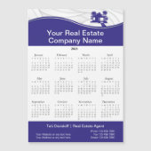 Carte Magnétique Immobilier. Construction. Argent bleu (Devant)