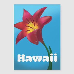 Carte Magnétique Impression de voyage de fleur d'Hawaii