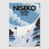 Carte Magnétique Impression ski Niseko Japon (Devant)