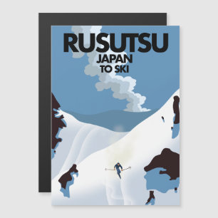 Carte Magnétique Impression ski Rusutsu Japon