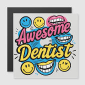 Carte Magnétique Incroyable dentiste merci (Devant / Derrière)