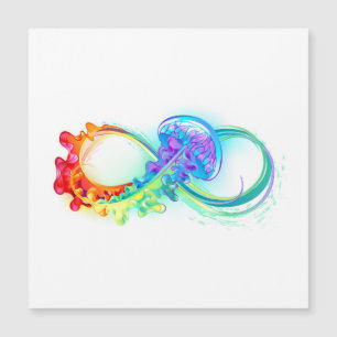 Carte Magnétique Infini avec méduse arc-en-ciel
