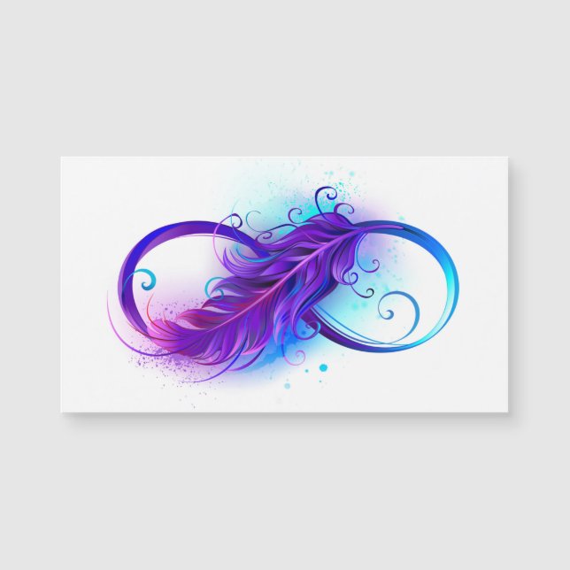 Carte Magnétique Infini avec plume violette (Devant)