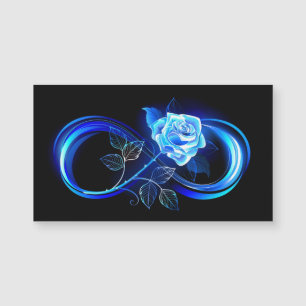 Carte Magnétique Infini lumineux avec rose bleue