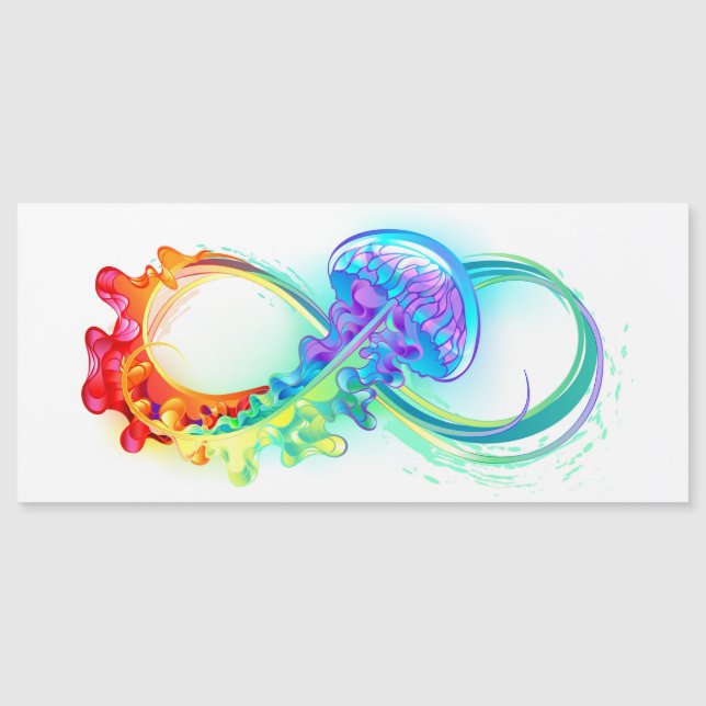 Carte Magnétique Infinity avec Rainbow Jellyfish (Devant)