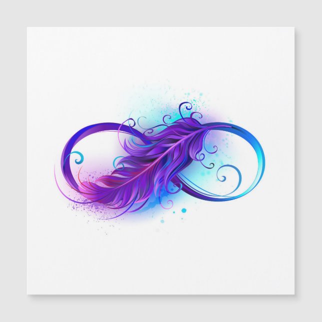Carte Magnétique Infinity with purple feather (Devant)