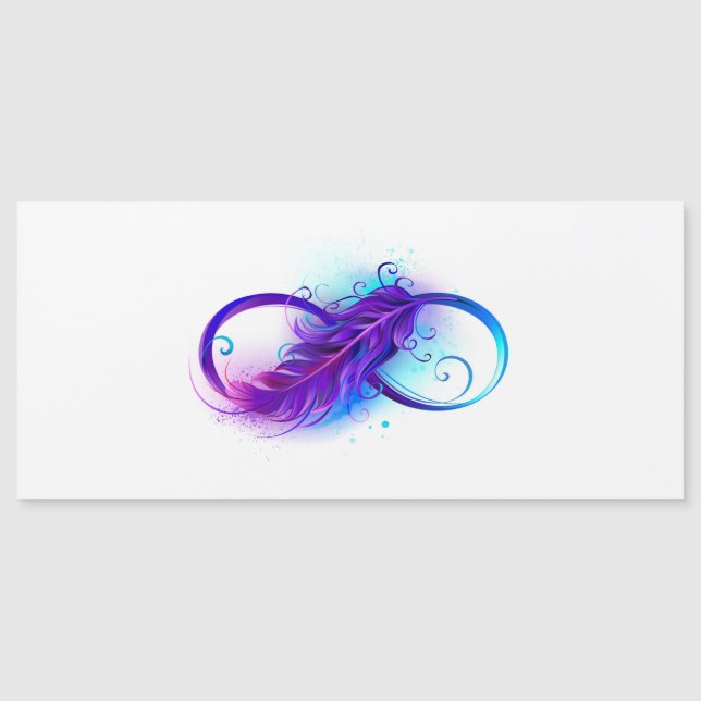 Carte Magnétique Infinity with purple feather (Devant)