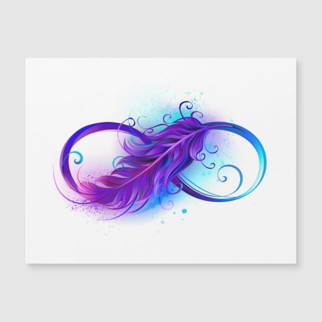 Carte Magnétique Infinity with purple feather (Devant)