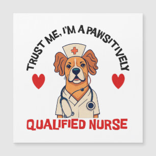 Carte Magnétique Infirmière qualifiée Pawsitively