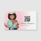 Carte Magnétique Instructeur de fitness à la mode femme (Devant)