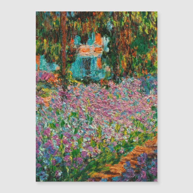 Carte Magnétique Irises Monet Garden Fleurs Giverny (Devant)