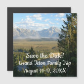 Carte Magnétique Jackson Hole Mountains et River (Devant / Derrière)