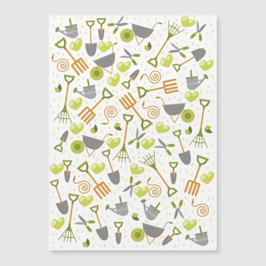 Carte Magnétique J'adore le jardinage. (Devant)