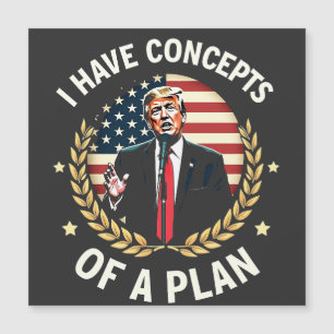 Carte Magnétique J'Ai Les Concepts D'Un Plan Trump Débat Élection