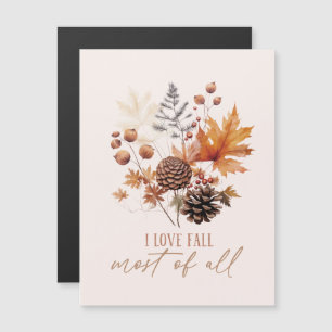 Carte Magnétique J'Aime Chuter La Plupart De Tous Les Foliages Feui