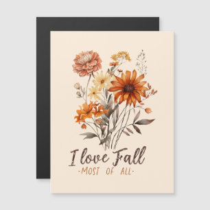 Carte Magnétique J'Aime La Chute La Plupart De Tous