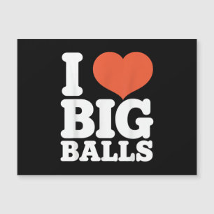 Carte Magnétique J'aime les grosses boules, femmes hétéros amants h