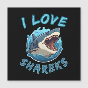 Carte Magnétique J'aime les requins Fisher