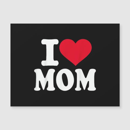 Carte Magnétique J'aime maman (Devant)