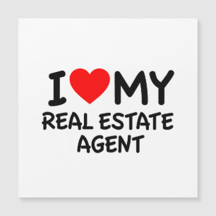 Carte Magnétique J'aime mon agent immobilier