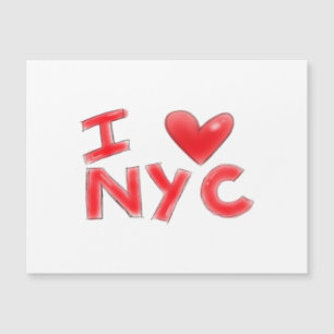 Carte Magnétique J'aime NYC Classique