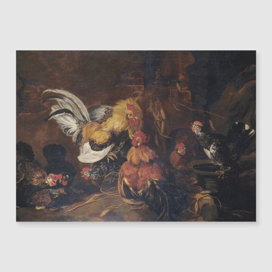 Carte Magnétique Jan Fyt Cockfight (Devant)