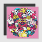 Carte magnétique japonaise Doodart (Devant / Derrière)