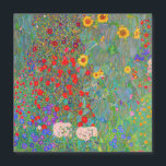 Carte Magnétique Jardin agricole de Gustav Klimt avec tournesols<br><div class="desc">Jardin agricole de Gustav Klimt avec tournesols</div>