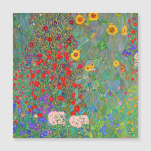 Carte Magnétique Jardin agricole de Gustav Klimt avec tournesols