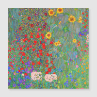 Jardin de ferme de Gustav Klimt avec tournesols 