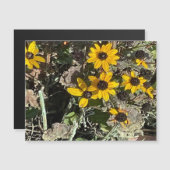 Carte magnétique jaune Fleur (Devant / Derrière)