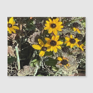 Carte magnétique jaune Fleur