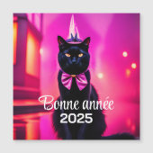 Carte Magnétique Jazzy Kitty - Bonne année (Devant)