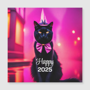 Carte Magnétique Jazzy Kitty - Heureux 2024