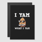 Carte Magnétique Je suis ce que je suis humour col V (Devant / Derrière)