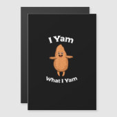 Carte Magnétique Je suis ce que je suis - Patate douce dansante à l (Devant / Derrière)